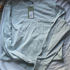 NWT Goodfellow Co. Men's Light Blue/Grey Long Sleeve Tee Sz. M
